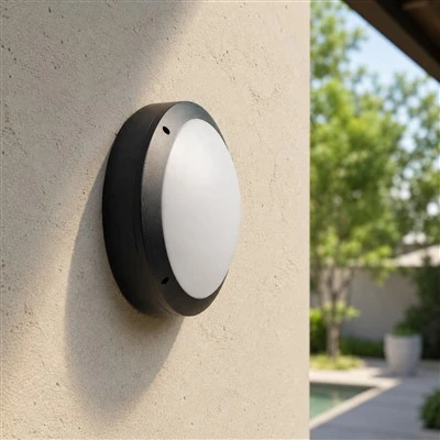 LED Bulkhead Light With Photocell
